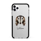 Saluki Personalised Apple iPhone 11 Pro Max in Silver with Black Impact Case