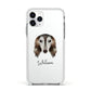 Saluki Personalised Apple iPhone 11 Pro in Silver with White Impact Case