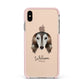 Saluki Personalised Apple iPhone Xs Max Impact Case Pink Edge on Gold Phone