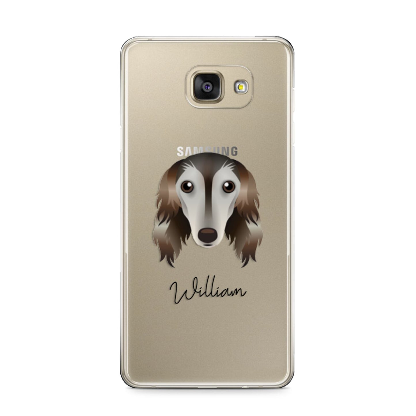 Saluki Personalised Samsung Galaxy A9 2016 Case on gold phone