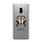 Saluki Personalised Samsung Galaxy S9 Plus Case on Silver phone