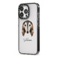 Saluki Personalised iPhone 13 Pro Black Impact Case Side Angle on Silver phone
