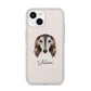Saluki Personalised iPhone 14 Clear Tough Case Starlight