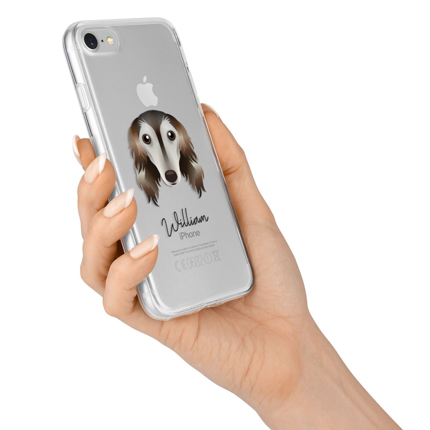 Saluki Personalised iPhone 7 Bumper Case on Silver iPhone Alternative Image