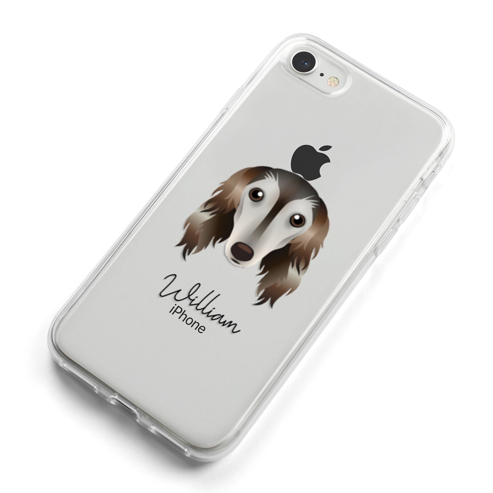Saluki Personalised iPhone 8 Bumper Case on Silver iPhone Alternative Image