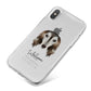Saluki Personalised iPhone X Bumper Case on Silver iPhone