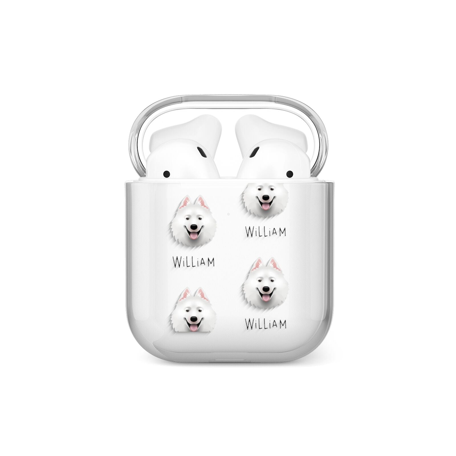 Samoyed Icon with Name AirPods Case