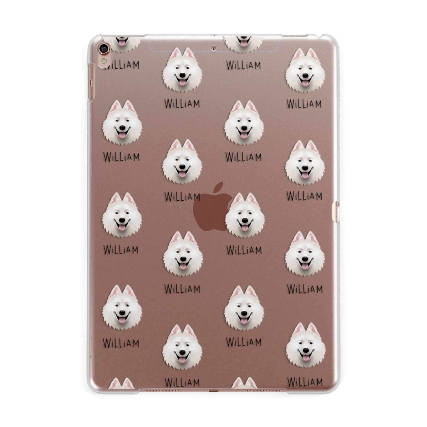Samoyed Icon with Name Apple iPad Rose Gold Case