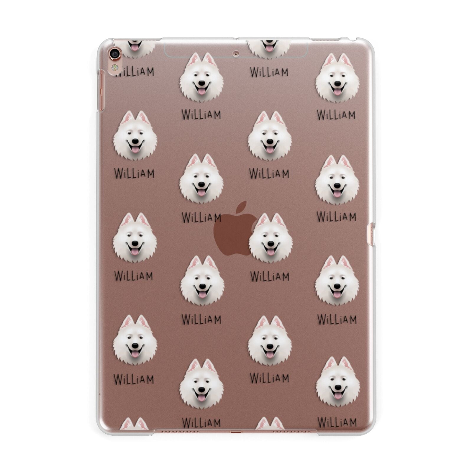 Samoyed Icon with Name Apple iPad Rose Gold Case