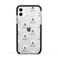 Samoyed Icon with Name Apple iPhone 11 in White with Black Impact Case