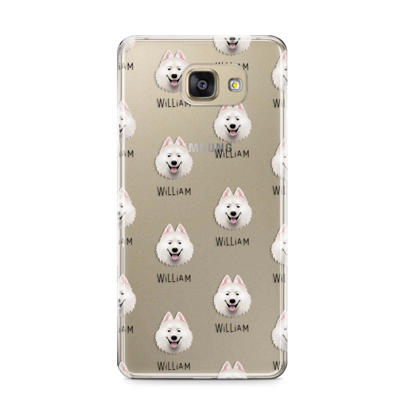 Samoyed Icon with Name Samsung Galaxy A9 2016 Case on gold phone