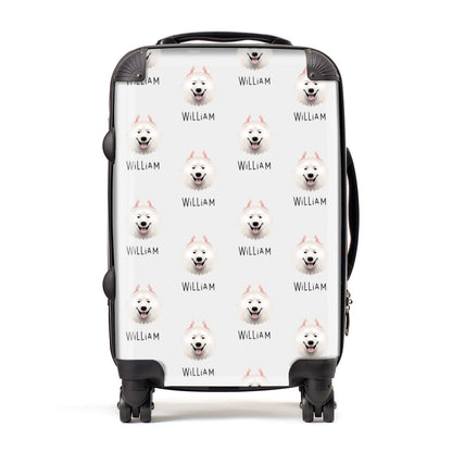 Samoyed Icon with Name Suitcase