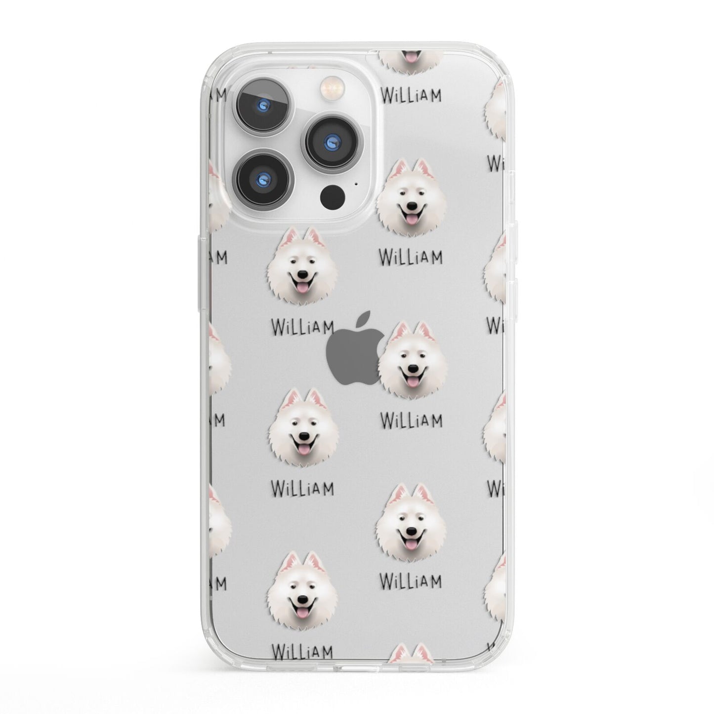Samoyed Icon with Name iPhone 13 Pro Clear Bumper Case