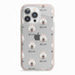 Samoyed Icon with Name iPhone 13 Pro TPU Impact Case with Pink Edges