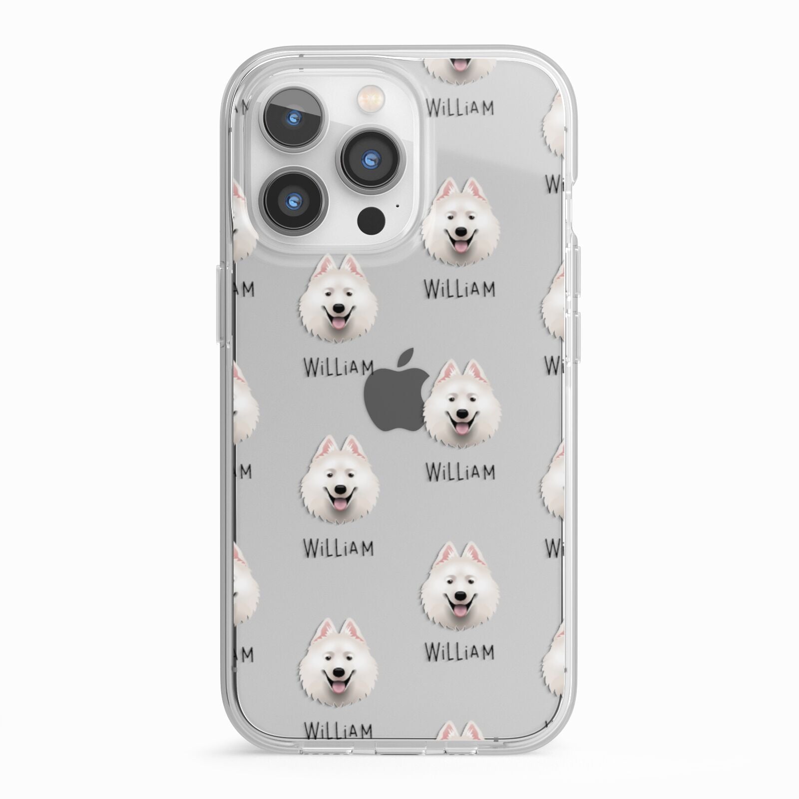 Samoyed Icon with Name iPhone 13 Pro TPU Impact Case with White Edges