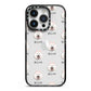 Samoyed Icon with Name iPhone 14 Pro Black Impact Case on Silver phone