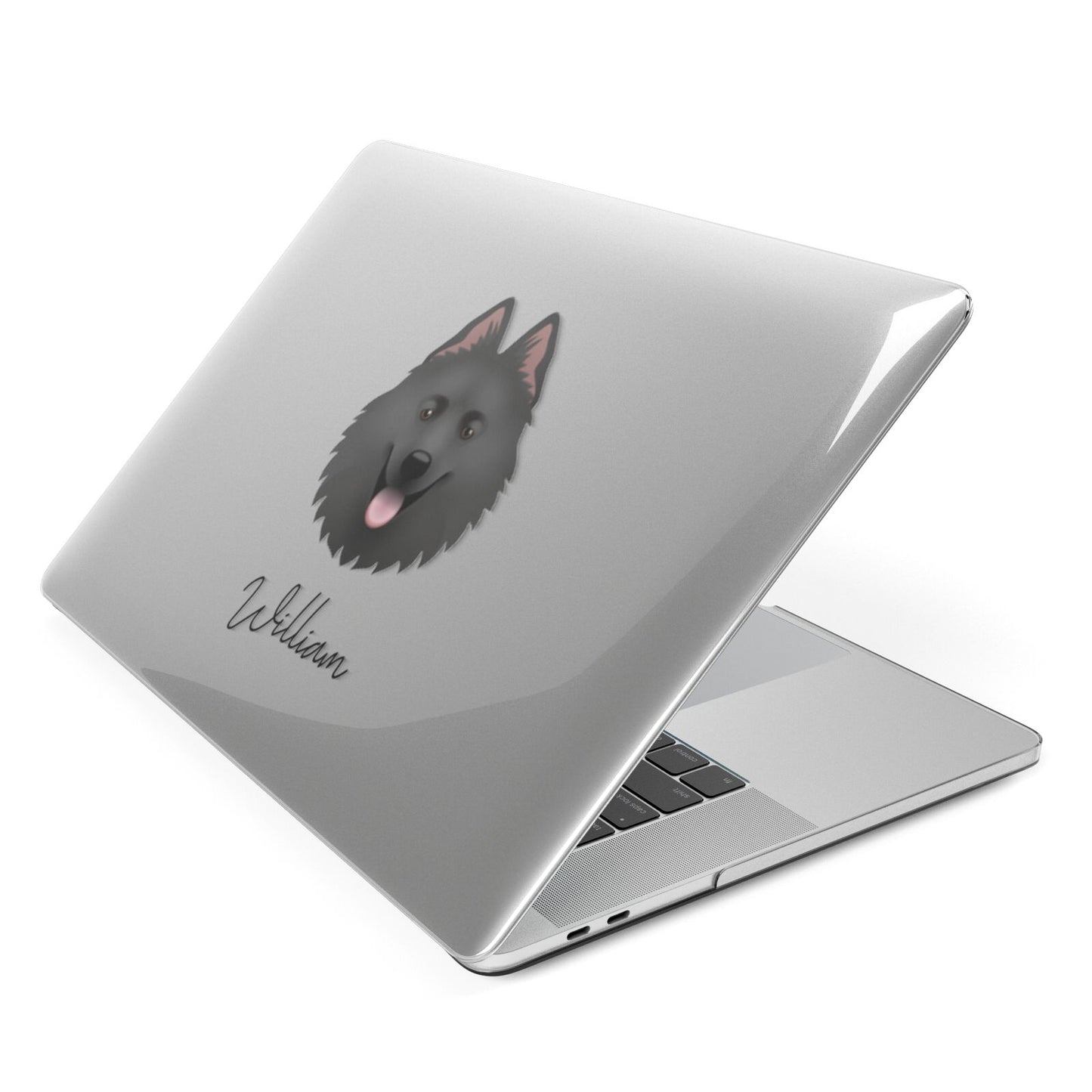 Samoyed Personalised Apple MacBook Case Side View