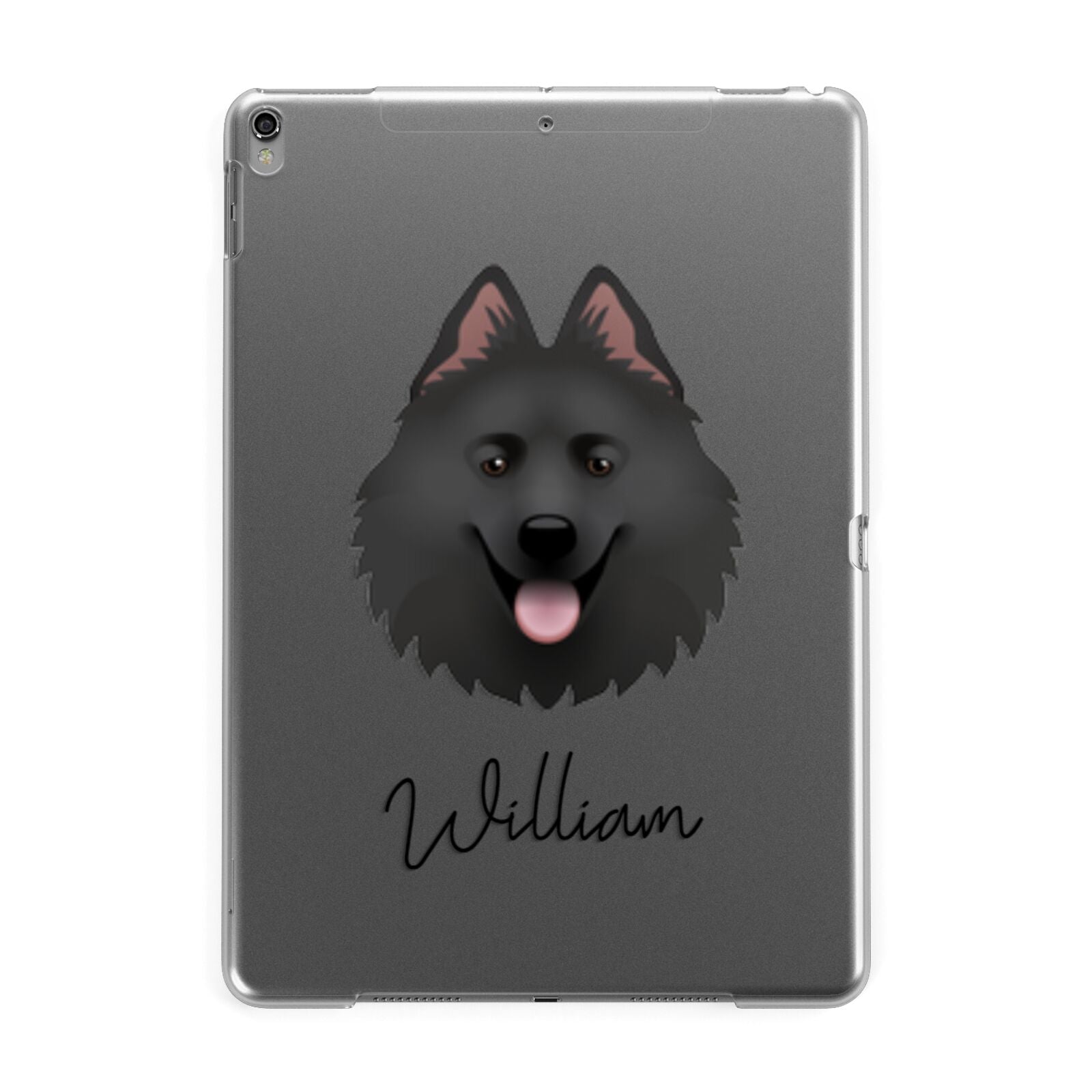 Samoyed Personalised Apple iPad Grey Case