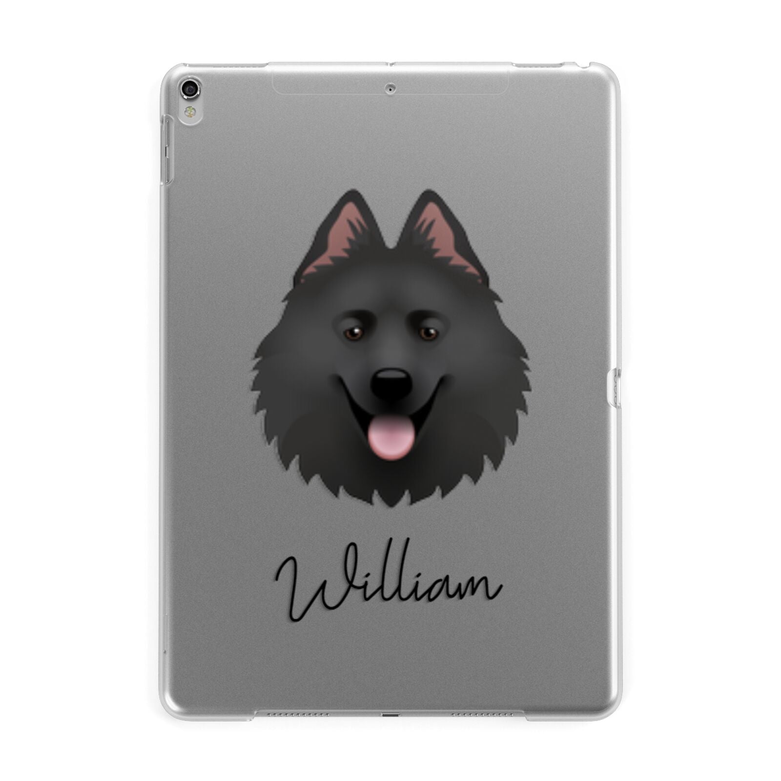 Samoyed Personalised Apple iPad Silver Case