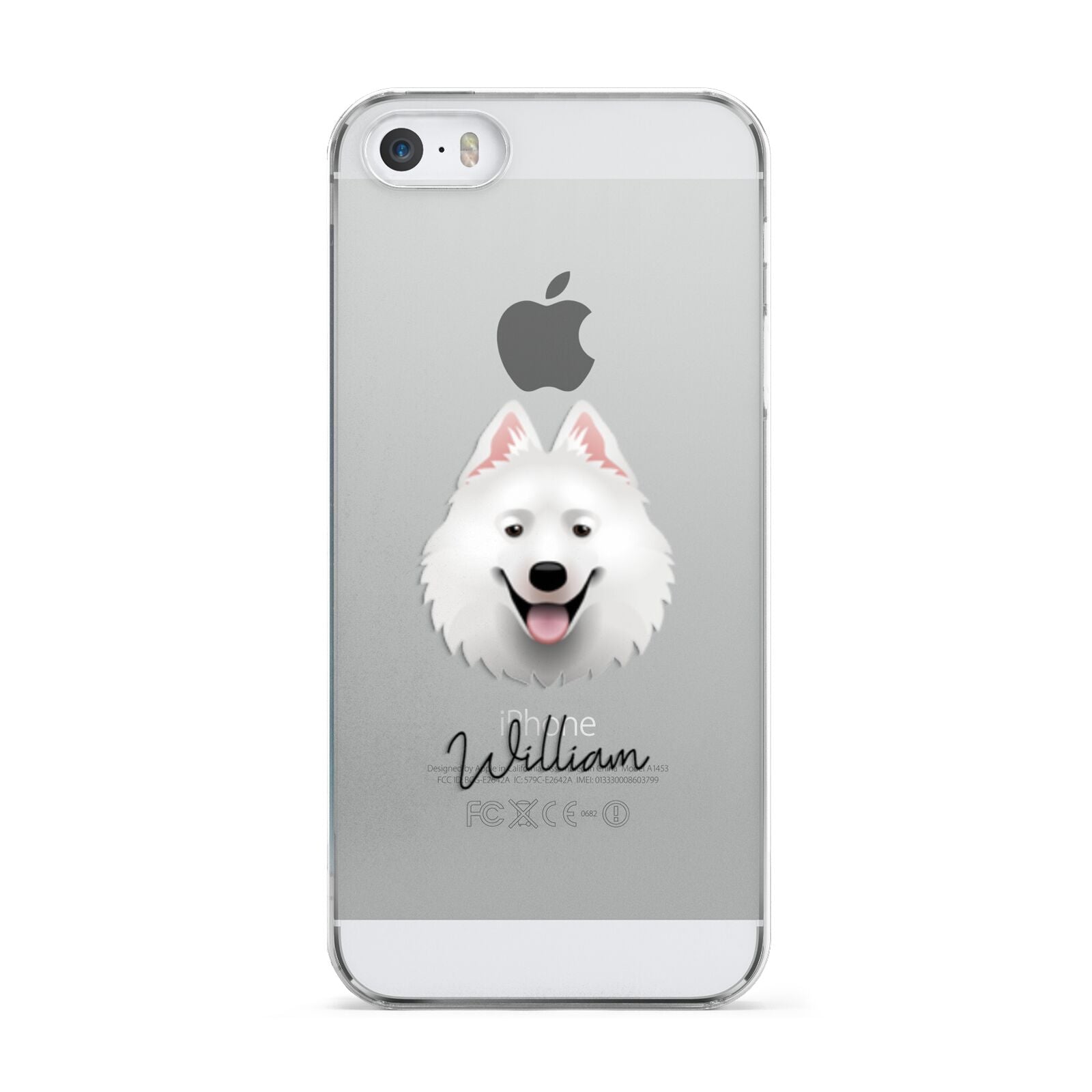 Samoyed Personalised Apple iPhone 5 Case