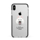 Samoyed Personalised Apple iPhone Xs Max Impact Case Black Edge on Silver Phone