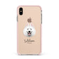 Samoyed Personalised Apple iPhone Xs Max Impact Case Pink Edge on Gold Phone