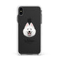 Samoyed Personalised Apple iPhone Xs Max Impact Case White Edge on Black Phone
