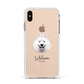 Samoyed Personalised Apple iPhone Xs Max Impact Case White Edge on Gold Phone