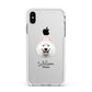 Samoyed Personalised Apple iPhone Xs Max Impact Case White Edge on Silver Phone