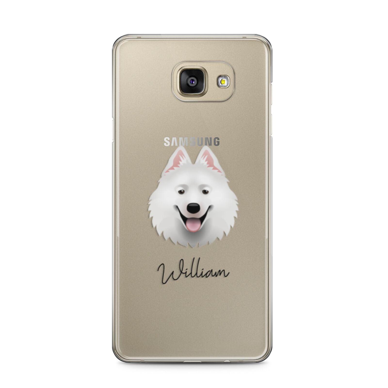 Samoyed Personalised Samsung Galaxy A5 2016 Case on gold phone