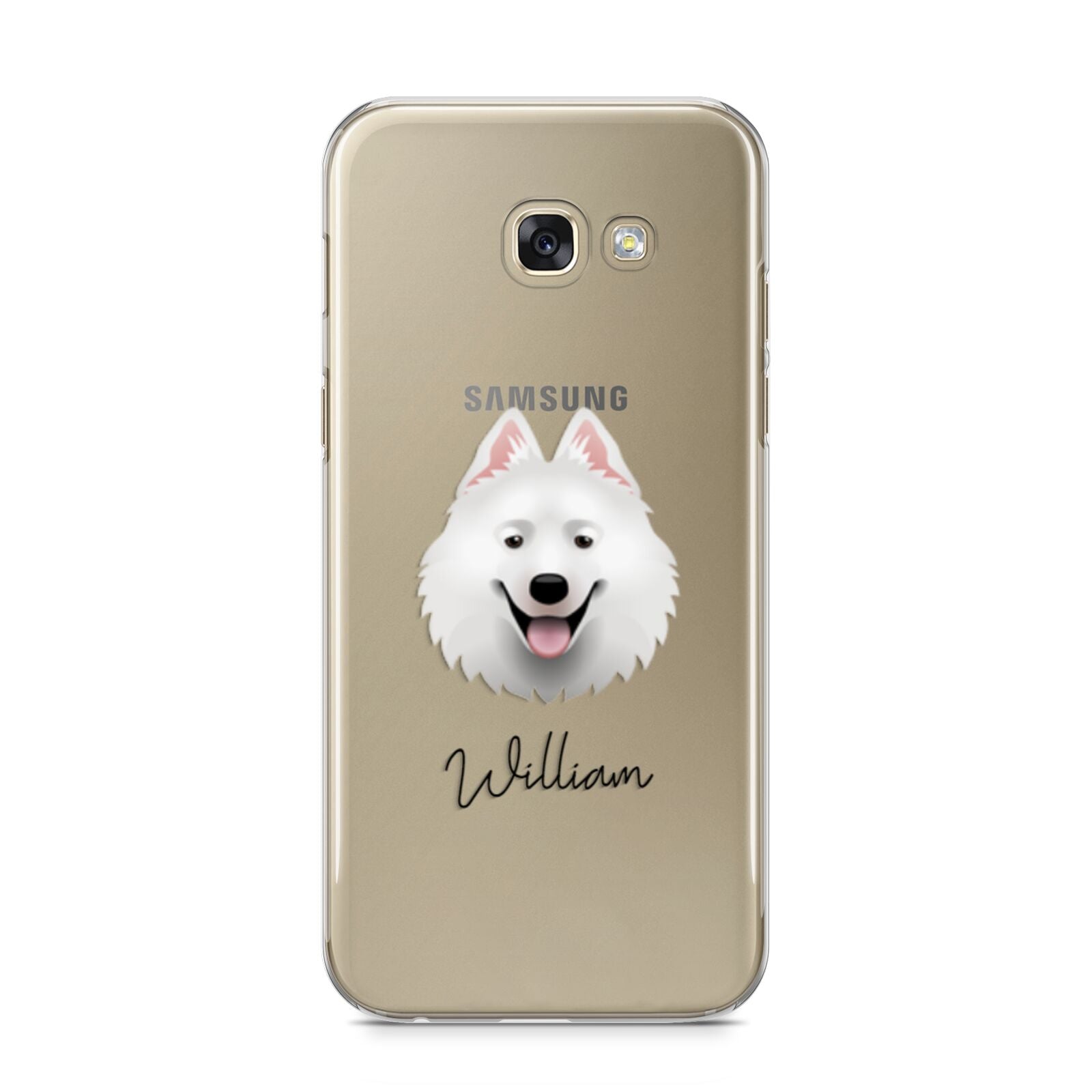 Samoyed Personalised Samsung Galaxy A5 2017 Case on gold phone