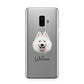 Samoyed Personalised Samsung Galaxy S9 Plus Case on Silver phone