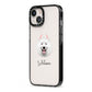 Samoyed Personalised iPhone 13 Black Impact Case Side Angle on Silver phone