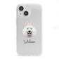 Samoyed Personalised iPhone 13 Mini Clear Bumper Case