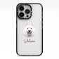 Samoyed Personalised iPhone 13 Pro Black Impact Case on Silver phone