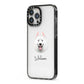 Samoyed Personalised iPhone 13 Pro Max Black Impact Case Side Angle on Silver phone