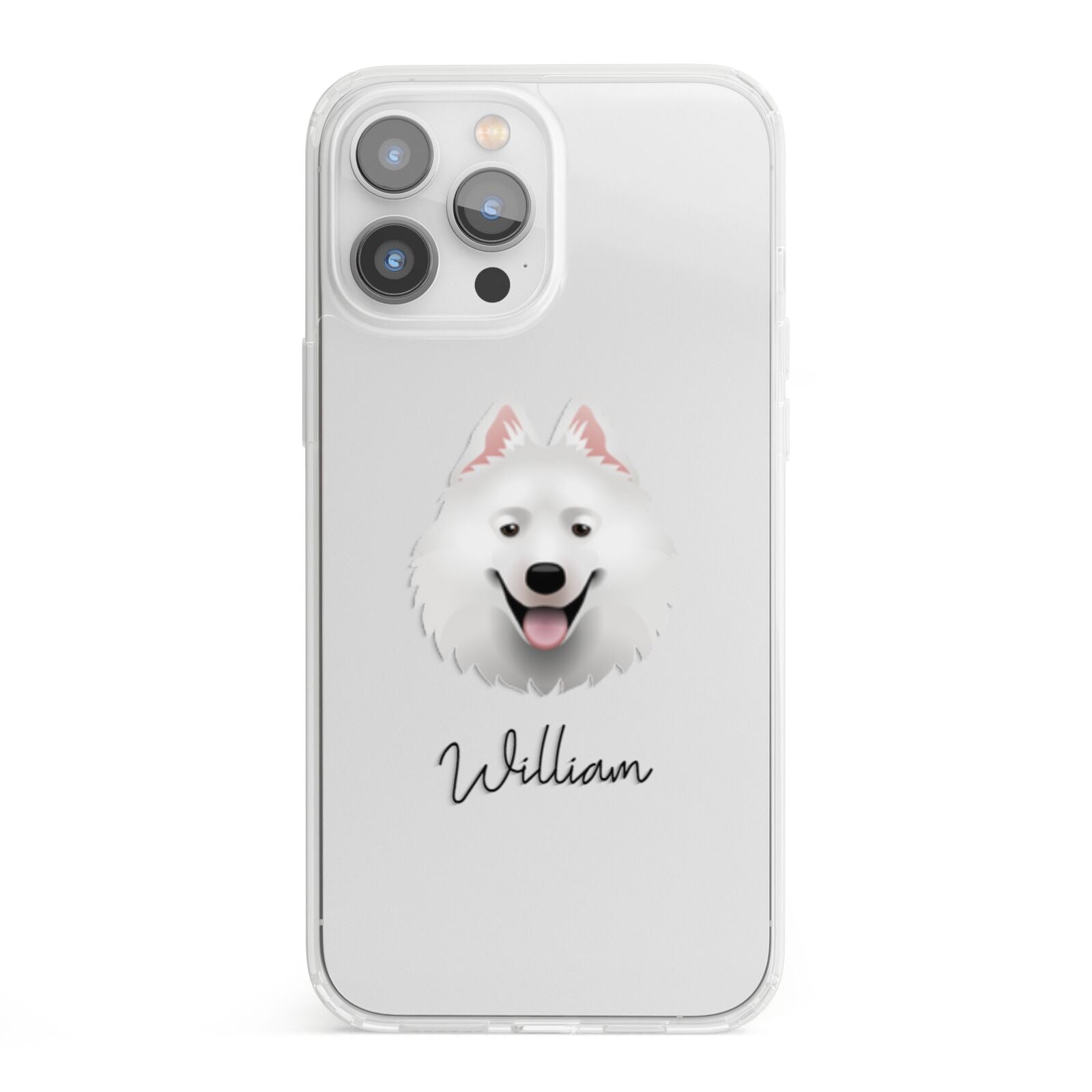 Samoyed Personalised iPhone 13 Pro Max Clear Bumper Case