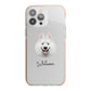 Samoyed Personalised iPhone 13 Pro Max TPU Impact Case with Pink Edges