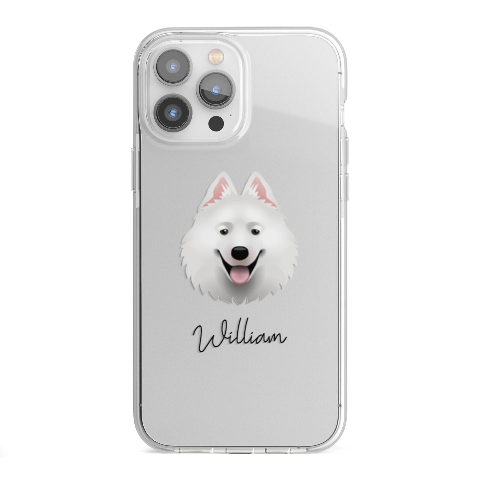 Samoyed Personalised iPhone 13 Pro Max TPU Impact Case with White Edges