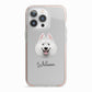 Samoyed Personalised iPhone 13 Pro TPU Impact Case with Pink Edges