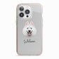 Samoyed Personalised iPhone 13 Pro TPU Impact Case with Pink Edges