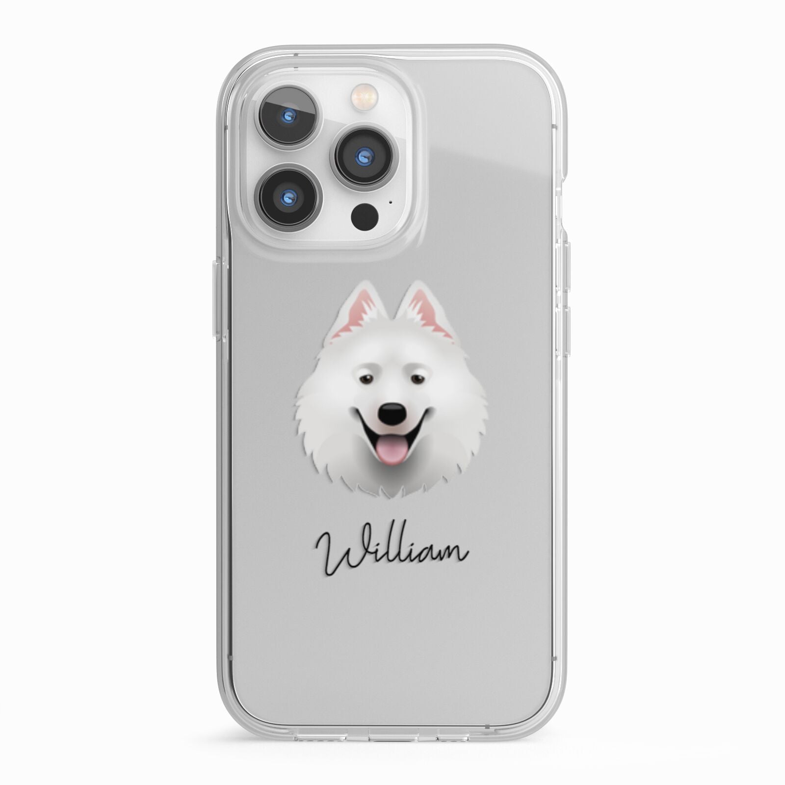 Samoyed Personalised iPhone 13 Pro TPU Impact Case with White Edges