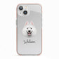 Samoyed Personalised iPhone 13 TPU Impact Case with Pink Edges