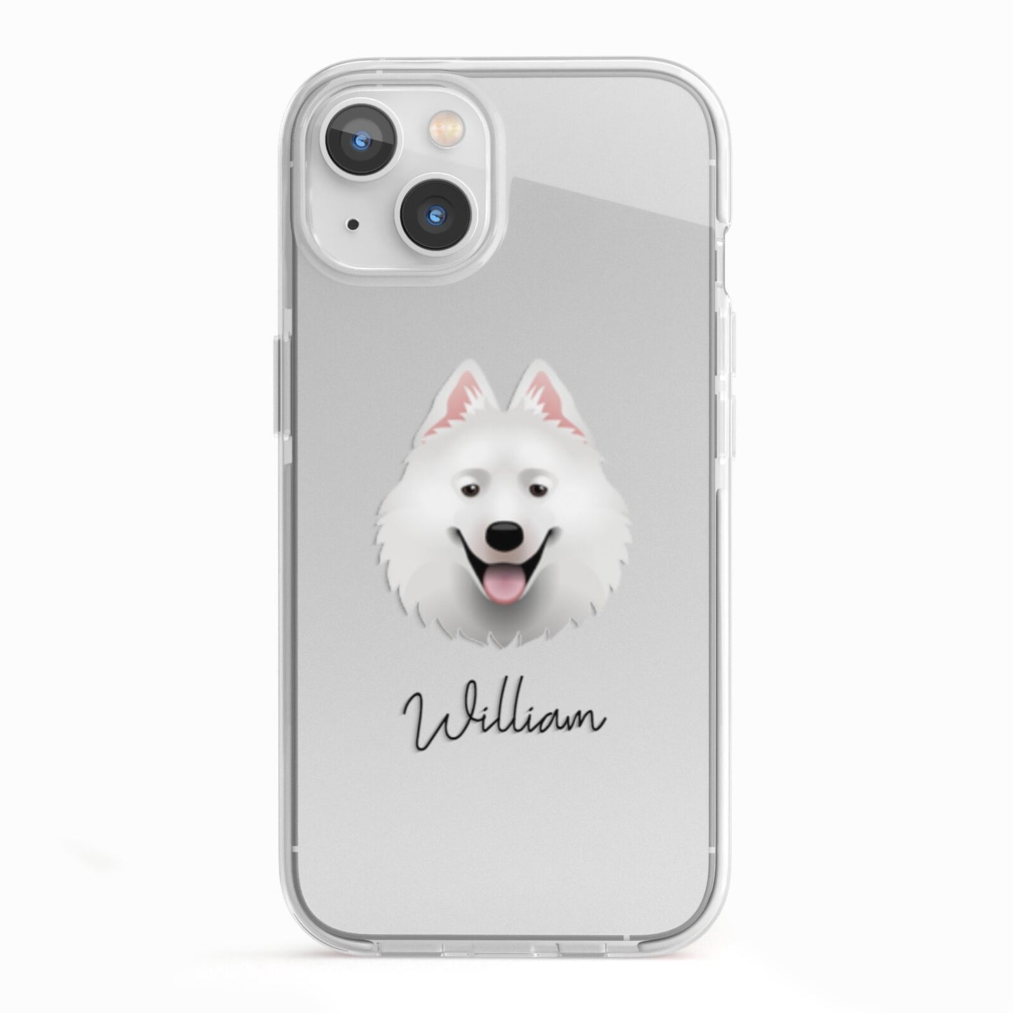 Samoyed Personalised iPhone 13 TPU Impact Case with White Edges