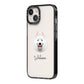 Samoyed Personalised iPhone 14 Black Impact Case Side Angle on Silver phone