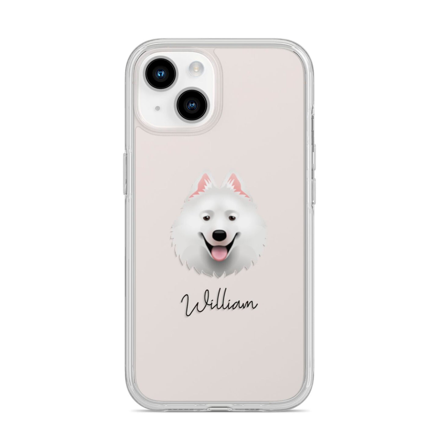 Samoyed Personalised iPhone 14 Clear Tough Case Starlight