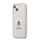 Samoyed Personalised iPhone 14 Plus Clear Tough Case Starlight Angled Image