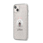 Samoyed Personalised iPhone 14 Plus Glitter Tough Case Starlight Angled Image