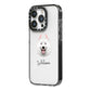 Samoyed Personalised iPhone 14 Pro Black Impact Case Side Angle on Silver phone