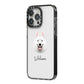 Samoyed Personalised iPhone 14 Pro Max Black Impact Case Side Angle on Silver phone